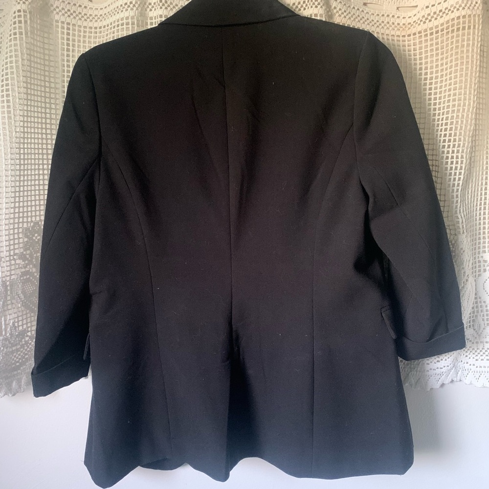 Jules & Leopold Studio Black Blazer; womens blazer size small; pearl buttons - Picture 6 of 8